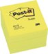 Notisblock Post-it® 654 76x76mm gul neon