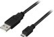 USB 2.0 kabel Deltaco till Micro B 3m