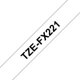 Märktape Brother P-Touch TZeFX221 9mm svart på vit