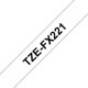 Märktape Brother P-Touch TZeFX221 9mm svart på vit