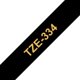 Märktape Brother P-Touch TZe334 12mm guld på svart