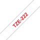 Märktape Brother P-Touch TZe222 9mm röd på vit
