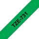 Märktape Brother P-Touch TZe731 12mm svart på grön