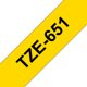 Märktape Brother P-Touch TZe651 24mm svart på gul