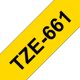 Märktape Brother P-Touch TZe661 36mm svart på gul