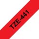 Märktape Brother P-Touch TZe441 18mm svart på röd