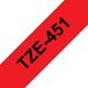 Märktape Brother P-Touch TZe451 24mm svart på röd
