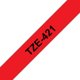 Märktape Brother P-Touch TZe421 9mm svart på röd