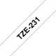 Märktape Brother P-Touch TZe231 12mm svart på vit