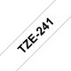 Märktape Brother P-Touch TZe241 18mm svart på vit