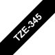 Märktape Brother P-Touch TZe345 18mm vit på svart