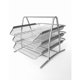 Brevkorg metall 3-fack silver