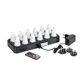 Uppladdningsbara ledljus LED set Plug Flex multifärg 12st 70x40mm vit