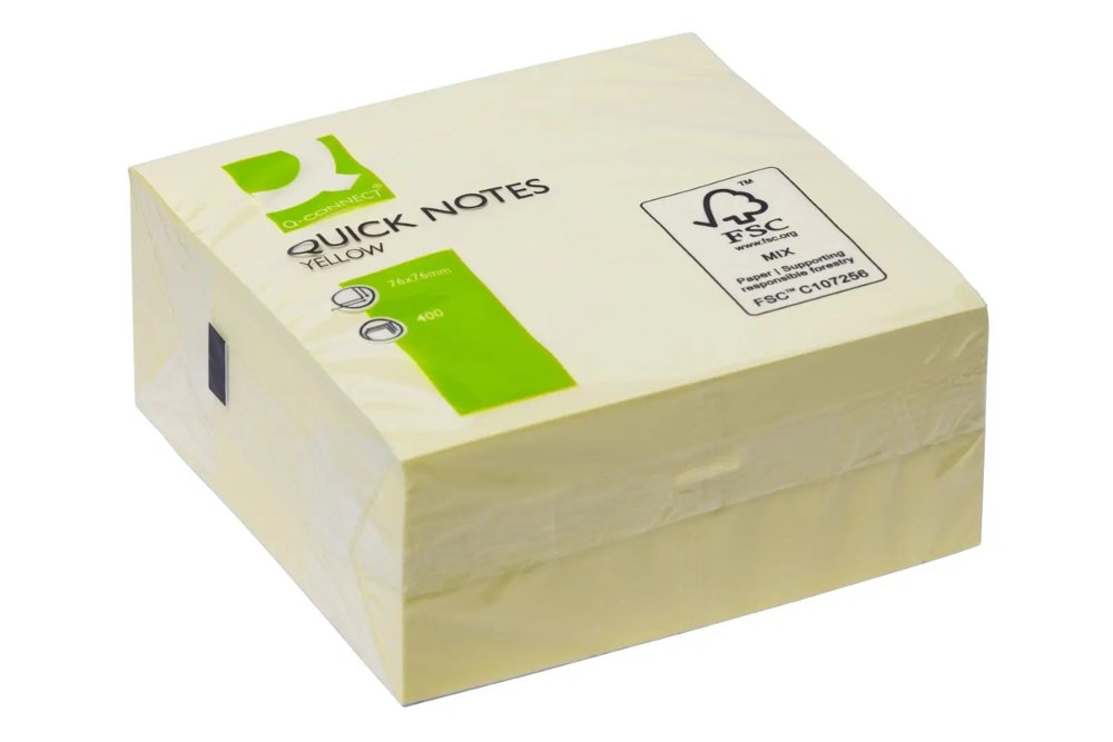 Notisblock Quick Notes 76x76mm Cube gul - Wulff Supplies