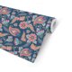Presentpapper 57 cm LWC PAISLEY 57cmx154m 80g blå