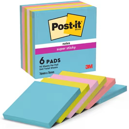 Sticky Notes Cosmic Notisblock Post-it® Super Sticky Notes Cosmic Collection 76x76mm ...