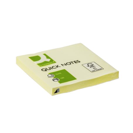 Notisblock Quick Notes 76x76mm gul - Wulff Supplies