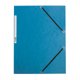 Gummibandsmapp 3 klaff A4 blå