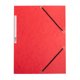 Gummibandsmapp 3 klaff A4 röd